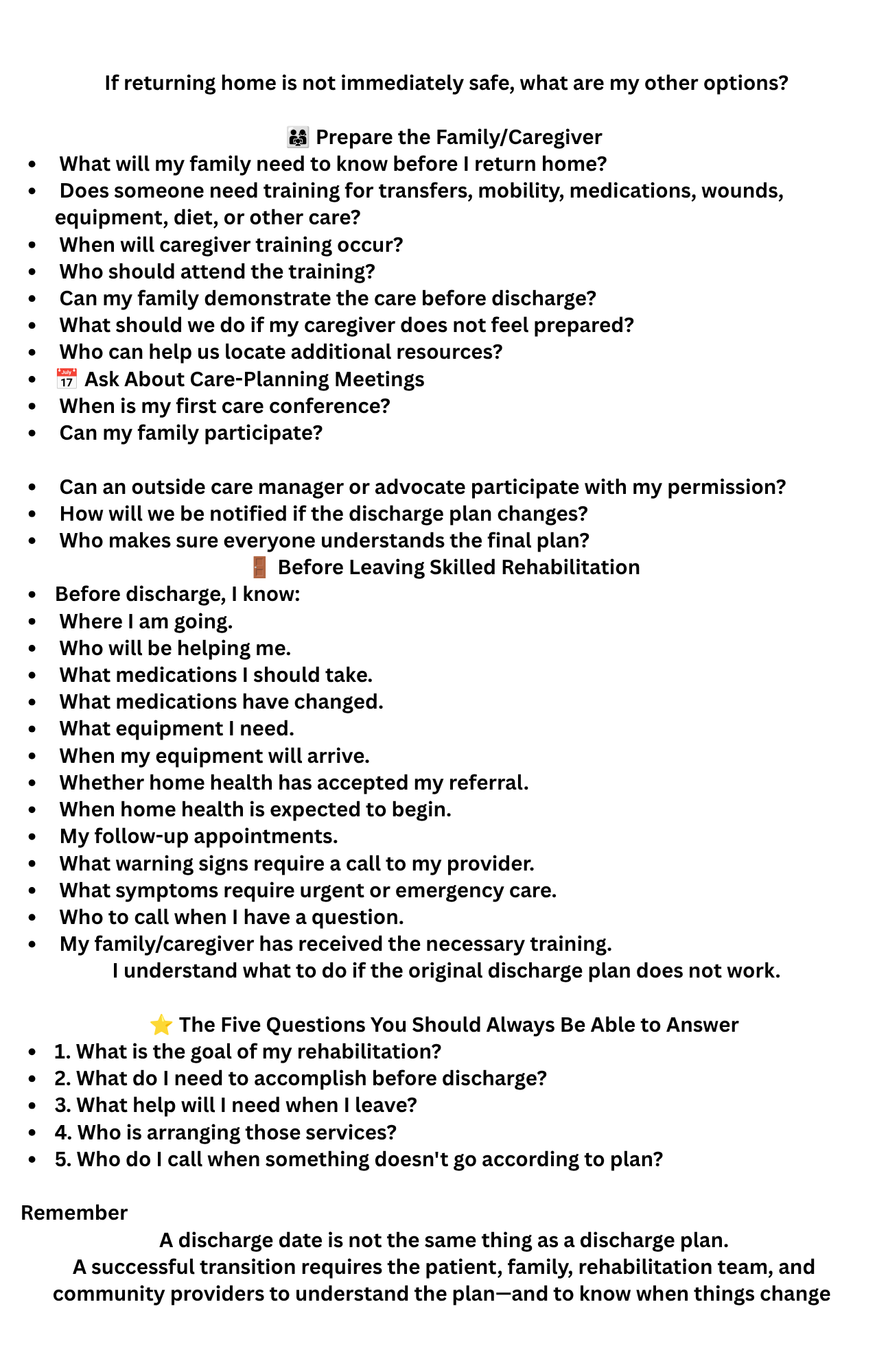Skilled Rehab Checklist page 2