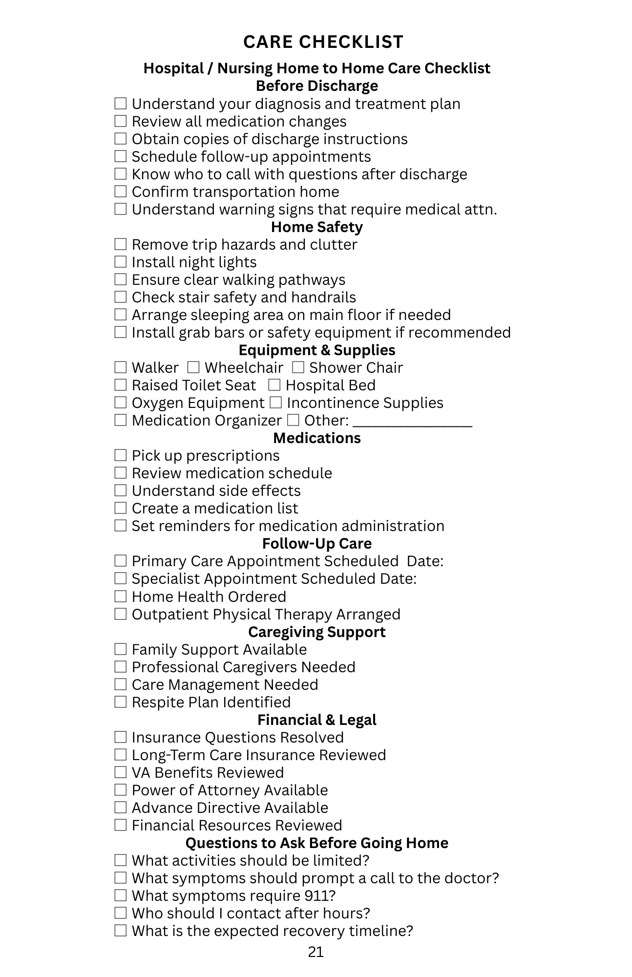 Explore care options — community resources for seniors